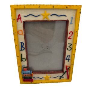 Vintage PHOTO FRAME 3-D Resin School Kids Graduation 3"x 5" Picture Kindergarten